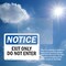 Signmission Exit Only Do Not Enter OSHA Notice Sign, Vinyl Decal, 10in W x 7in L, 2PK OS-2PACK-NS-D-710-L-12223 - alternate 4